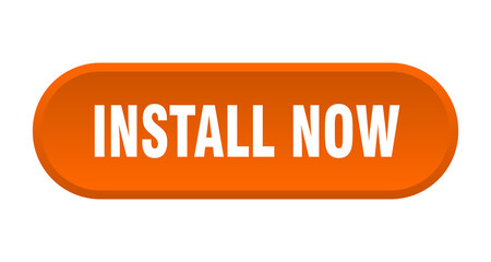 install now button. rounded sign on white background