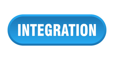integration button. rounded sign on white background