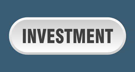 investment button. rounded sign on white background