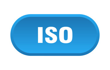 iso button. rounded sign on white background