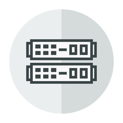 Router icon, flat objects. Vector illustration