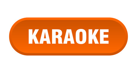 karaoke button. rounded sign on white background