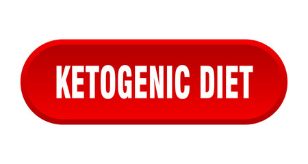 ketogenic diet button. rounded sign on white background