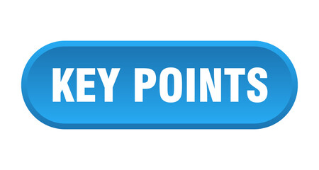 key points button. rounded sign on white background