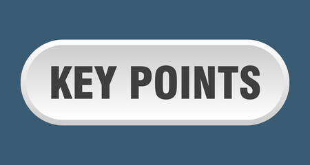 key points button. rounded sign on white background