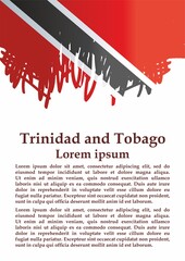 Flag of Trinidad and Tobago, Republic of Trinidad and Tobago. Template for award design, an official document with the flag of Trinidad and Tobago. Bright, colorful vector illustration.