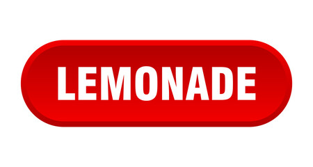 lemonade button. rounded sign on white background