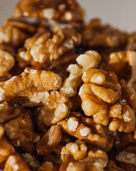 Walnuts in a glass bowl