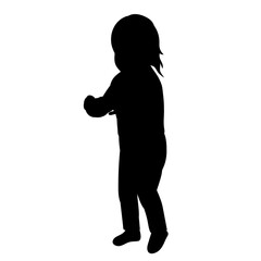 black silhouette of a girl