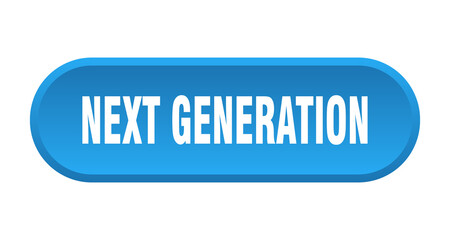 next generation button. rounded sign on white background