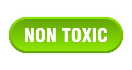 non toxic button. rounded sign on white background