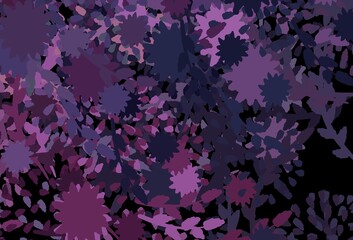 Dark Pink vector background with abstract shapes.