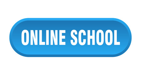 online school button. rounded sign on white background