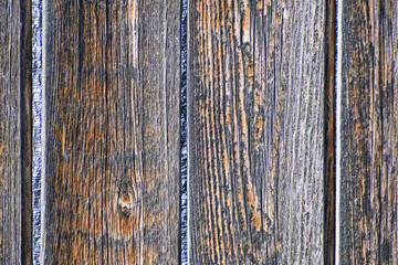 Wood texture. Fragment of a wooden wall close-up.