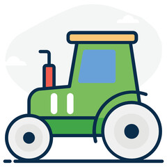 
Flat tractor icon design, agriculture machine 
