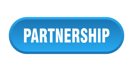 partnership button. rounded sign on white background