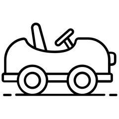 
An icon of baby car in flat style 
