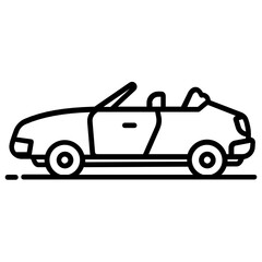 
A luxury automobile vector, convertible car flat icon design 
