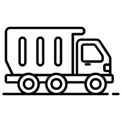 
Dump truck icon in trendy vector design 
