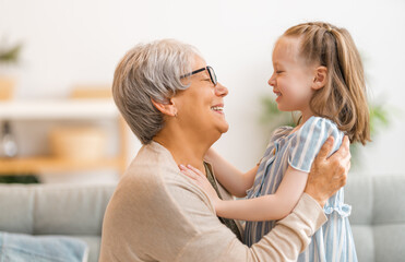 nice girl and her grandmother