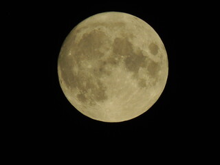 full moon over black