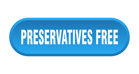 preservatives free button. rounded sign on white background