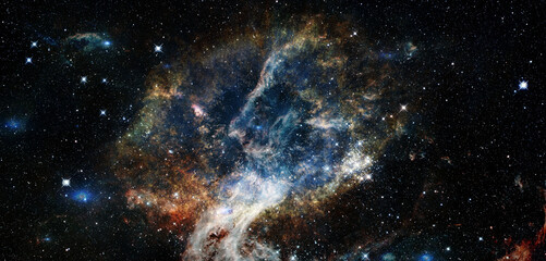 Starry deep outer space. Elements of this image furnished by NASA