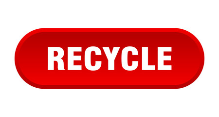 recycle button. rounded sign on white background