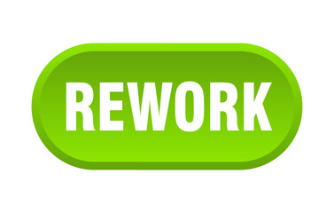rework button. rounded sign on white background