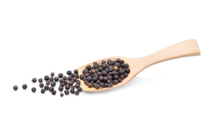 Black pepper isolated on white background