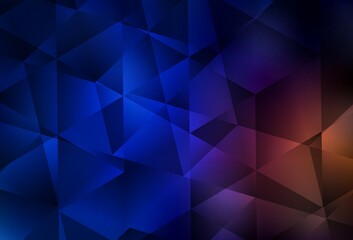 Dark Blue, Red vector triangle mosaic texture.