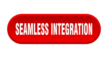 seamless integration button. rounded sign on white background