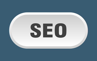 seo button. rounded sign on white background