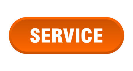 service button. rounded sign on white background