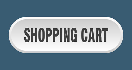 shopping cart button. rounded sign on white background