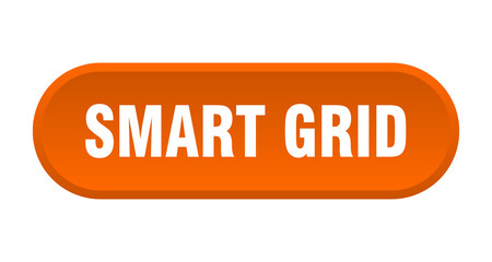 smart grid button. rounded sign on white background
