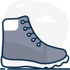 
Editable flat vector design of hiking boot icon
