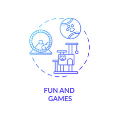 Fun and games concept icon. Dogs day camp services. Funny time with little puppy. Activity for animals planning idea thin line illustration. Vector isolated outline RGB color drawing