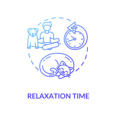 Fototapeta na wymiar Relaxation time concept icon. Dogs day camp service. Sleeping zone with pillows. Animal receiving abilities. Sleeping idea thin line illustration. Vector isolated outline RGB color drawing