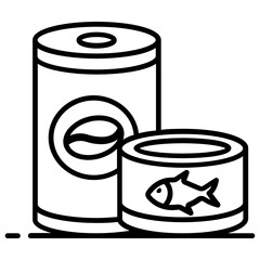 
A flat design of canned food icon, preserving meal 
