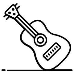 
A musical instrument, guitar flat icon
