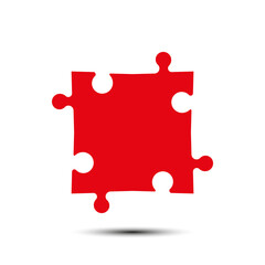 Abstract flat design concept with puzzle illustration on background. collection