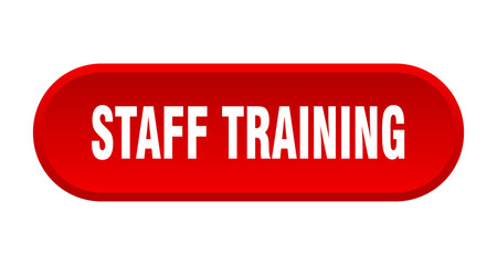 staff training button. rounded sign on white background