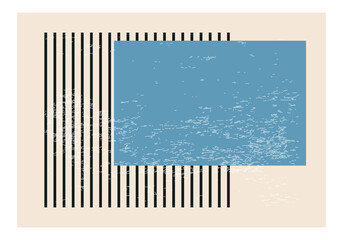 Minimalist 20s geometric abstract background design, vector primitive shapes