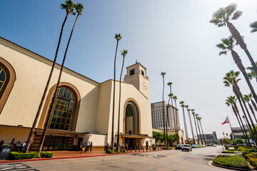 Union Station in LA late morning during summer season . One of the most famous tourist attraction...