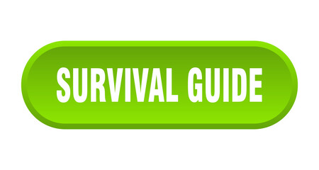 survival guide button. rounded sign on white background