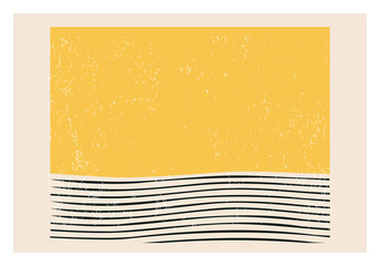 Obraz premium Minimalist 20s geometric abstract background design, vector primitive shapes