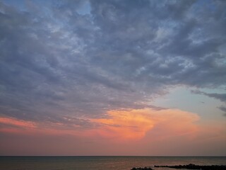 Naklejka na ściany i meble sunset over the sea