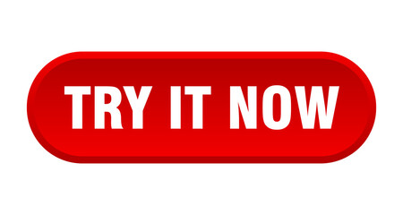 try it now button. rounded sign on white background