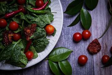 fresh vegetables on table